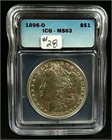 1898-O  Morgan dollar  ICG MS-63