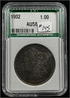 1902  Morgan Dollar  AU+