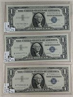 5  Series 1957-A  $1 Silver Certificates  CU