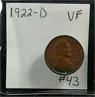 1922-D  Lincoln Cent  VF