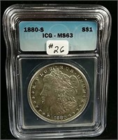 1880-S  Morgan dollar  ICG MS-63