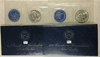 1972 & 1974  Unc. Silver Eisenhower dollars