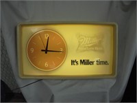 Miller High Life Beer Lighted Clock/Sign