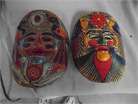 Pair of african mask made from pottery