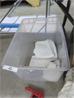 CLEAR TOTE AND TABLE CLOTHS