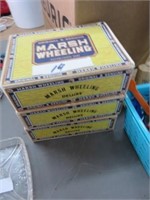 3 MARSH WHEELING CIGAR BOXES