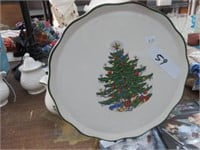 CUTHBERTSON CHRISTMAS TREE SERVING PLATE ENGLAND