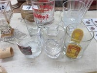 ASSORTED DRINKING GLASSES GILLEYS VEGAS KAHLUA  &