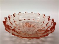 Pink Depression Glass Footed Candy Dish