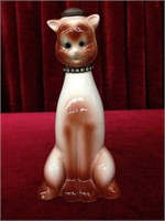 Vintage Ceramic Siamese Cat Laundry Sprinkler