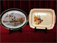 2 Vintage Decor Platters