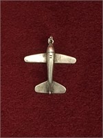 .925 Silver Airplane Pendant