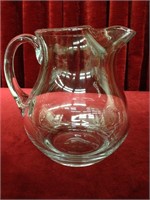 Vintage Clear Glass Pitcher