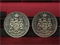 1968 & 1972 Canada 50¢ Coins
