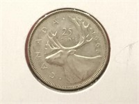 1965 Canada 25¢ Silver Coin