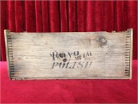 Vintage Rayo Metal Cream Polish Wood Crate