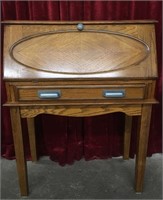 Vintage Oak Secretary's Desk