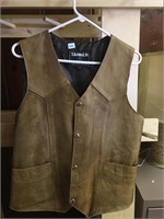 leather vest size 48