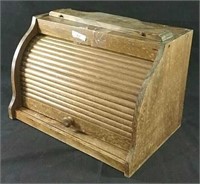Vintage wooden bread box,  16" x 11" x 11"