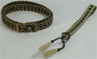 LOT OF 2 (1?) TO INCLUDE 43" HORSE HAIR BRAIDED