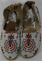 PAIR OF BEADED MOCCASINS PROBABLY CHEYENNE, C. 9