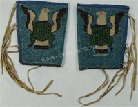 BEADED CUFFS WITH BALD EAGLE AND U.S. SHIELD,Q