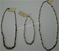 3 TRADE BEAD NECKLACES FROM McCLINTOCK & BOUGHTON,