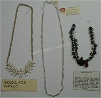 LOT OF 3 TO INCLUDE 2 NECKLACES AND 1 STRAND OF