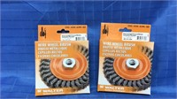 2 - 4 1/2" Walter wire wheel brushes