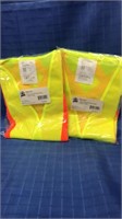 2 traffic summer safety vests