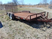 Tandem axle utility trailer, 6'5" x 16'L bed;