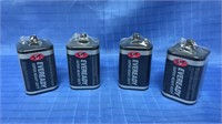 4 Eveready 6 volt batteries