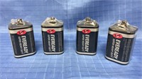 4 Eveready 6 volt batteries