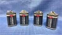 4 Eveready 6 volt batteries