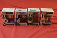 (4) POP Marvel, DC & Suicide Squad Bobble Heads