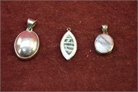 3 Sterling Pendants