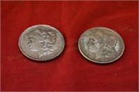 (2) Morgan Silver Dollars - 1886, 1890