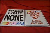 (2) NASCAR Metal Signs