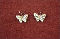 Pair of Sterling Butterfly Earrings