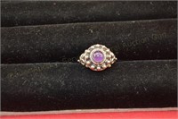 Sterling Ring with Purple Stone