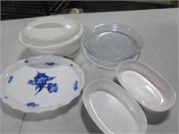 Bakeware including Fire King pie plate