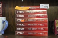7 NEW IN PACKAGE TDK 8 HOUR VHS TAPES
