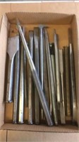 Assorted large punches and chisels