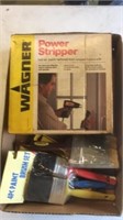 Wagner paint power stripper and paint brushes