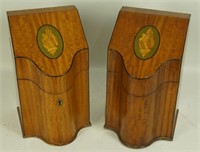 PAIR OF INLAID KNIFE BOXES