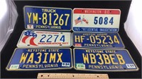 vintage license Plates 1965 & 77 inauguration