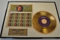 John Lennon Stamps & Gold Record
