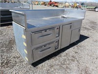 6' Wells Stainless Steel Sink & Warming Drawers