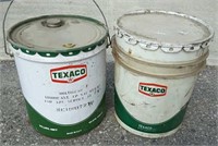 (2) Vintage Texaco 5 Gal. Oil Cans