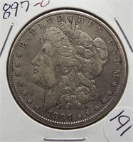 1897-O Morgan silver dollar.